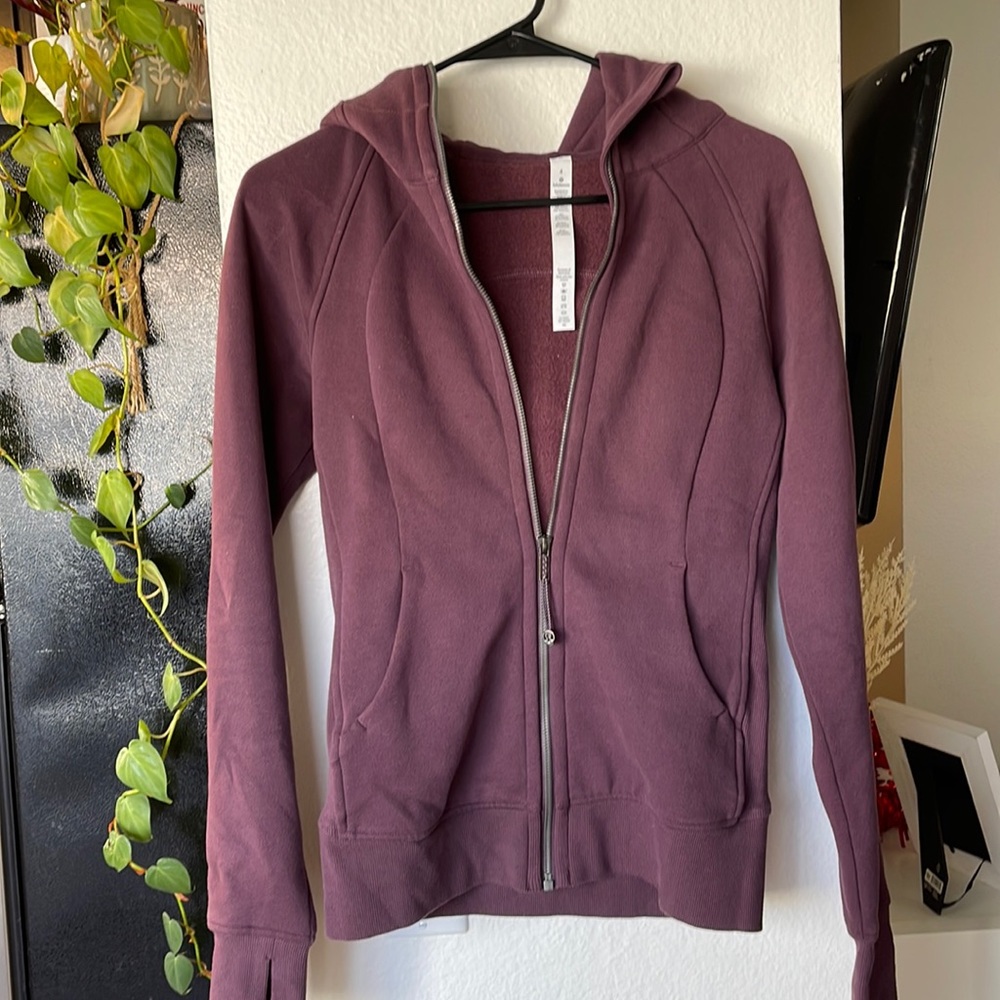 Lululemon Maroon Scuba Full-zip Hoodie